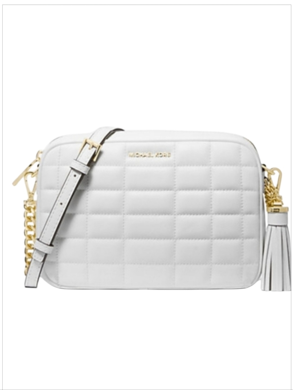 NWT Michael Michael Kors White Leather Crossbody